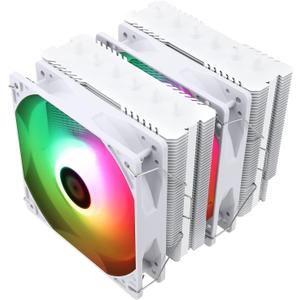 Thermalright Peerless Assassin 120 SE ARGB White CPU Air Cooler, 6 Heat Pipes CPU Cooler, Dual 120mm TL-C12CW-S PWM Fan, AGHP Technology, for AMD AM4/ AM5/ Intel LGA1700/ 115X/ 1851/ 1155/ 1200