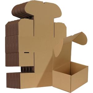 HORLIMER 7x5x4 inches Shipping Boxes Set of 50, Brown Corrugated Cardboard Box Literature Mailer