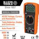 Klein Tools 69149P Electrical Test Kit with Digital Multimeter, Non-Contact Voltage Tester and Electrical Outlet Tester, Leads and Batteries