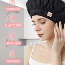 Years calm Heat Cap For Deep Conditioning Shower CapReusable Three-Layer Structure Waterproof Hair Cap  Applicable Tofor Bathing, Hair Care, And Other Uses (Black, One Size)