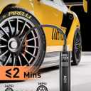 Car Vacuum Portable Cordless, 12000Pa 3-in-1 Car Vacuum Cleaner and Tire Inflator, 5000mAh Battery, 150 PSI, LED Light, Type-C Charge, Portable Tire Inflator for E-Bike, Motorcycle, Ball