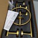 TQKAG 5 Piece Bathroom Accessories Set Brushed Gold Bathroom Hardware Set 23.6 Inch Bath Towel Bar Set SUS304 Stainless Steel Towel Rack Set