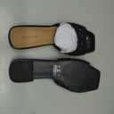 Amazon Essentials Women's Mini Heel Mule Sandals (9, Black Cane Weave)
