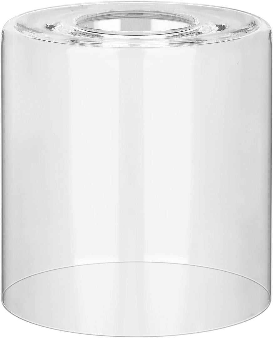 1 Pack Clear Glass Shade Cylinder, Glass Lamp Shade Replacement Shade for Pendant light, Floor lamp, Desk lamp, Wall Sconces and Bathroom Light Fixtures