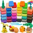 Magic Clay - Air Dry Clay 36 Colors, Modeling Clay for Kids with Tools, Soft & Ultra Light, Toys Gifts for Age 3 4 5 6 7 8+ Years Old Boys Girls Kids