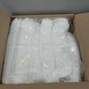 Amazon Basics 6 Pack Bath Towel Set, 54 x 27 Inches, 600 GSM 100% Ring Spun Cotton, Lightweight and Highly Absorbent Quick Drying Premium Towels for Hotel, Spa and Bathroom, White