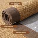 YDKGL Washable Runner Rug 3x5 Jute Like Entryway Indoor Runner Mat Rugs Non Slip, Woven Soft Farmhouse Area Boho Floor Carpet for Hallway Kitchen Laundry Hall Backdoor Bedroom Living Room, Brown