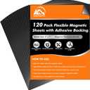 Aertiavty 120 Packs Magnetic Sheets with Adhesive Backing 5x7 Inch Adhesive Magnetic Sheets for Dies Storage - 20 Mil Magnetic Contact Paper Peel and Stick, Magnetic Strips with Adhesive Backing
