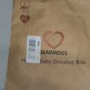 Bearmoss 100% Cotton 10 Pack Muslin Baby Bibs for Drooling and Teething