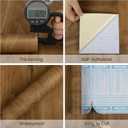 LXCREAT Wood Contact Paper Peel and Stick, Light Brown Wooden Grain Wallpaper for Countertops Furniture 15.7in x 196.8in, Self-Adhesive Removable Waterproof Wallpaper Drawer Liner Cabinets Walls Desk