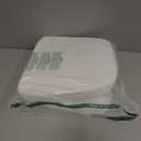 AAAAAcessories D-Shaped Chair Cushions, 2" Thick Dining Chair Pads with Ties and Removable, Machine-Washable Cover, 17" x 16", Set of 2, Natural Linen