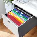 SUNEE Hanging File Folders, 50 Pack Letter Size Hanging File Folders with 1/5-cut Tabs, Stay Organized for Your Home and Office Bulk File, Documents and Paper,10 Assorted Colors