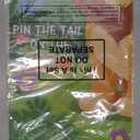 Faccito Jungle Animal Games Pin The Tail On The Lion Safari Animal Birthday Party Games with Lion Poster 24 Tail Stickers and Blindfold for Safari Jungle Zoo Forest Party Decorations Supplies