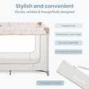 Dream On Me Zodiak Baby Playard, Breathable Mesh Sides, Soft Comfortable Mattress, Quick & Easy to Fold with Travel Carry Bag, Compact Space Saving Design - Beige