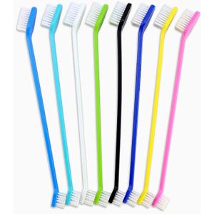 Newday Dog Toothbrush Set of 8 - Dual Headed, Dental Hygiene Convenient Soft Toothbrush to Clean pet Teeth, Dog Tooth Brushes for Small to Large Dogs, Cats, and Most Pets, Teeth Brush in Bulk