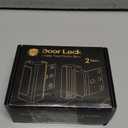 Home Security Door Lock, 2 Pack Childproof Door Reinforcement Lock with 3 Inch Stop Withstand 800 lbs for Top Front Inward Swinging Door, Upgrade Flip High Night Lock to Defend Your Home Kids (Silver)