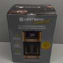 West Bend Timeless 12-Cup Programmable Coffee Maker with Brew Strength Selector for Hot and Iced Coffee, Includes 1-4 Cup Brew Option and Permanent Filter (Blue/Gold)