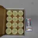 Homemory 12pcs Flameless LED Tea Lights with Remote & Timer, 400+Hours Realistic Flickering Battery Candles for Seasonal, Tabletop, and Centerpieces Decor (Warm White Glow, Ivory Base)