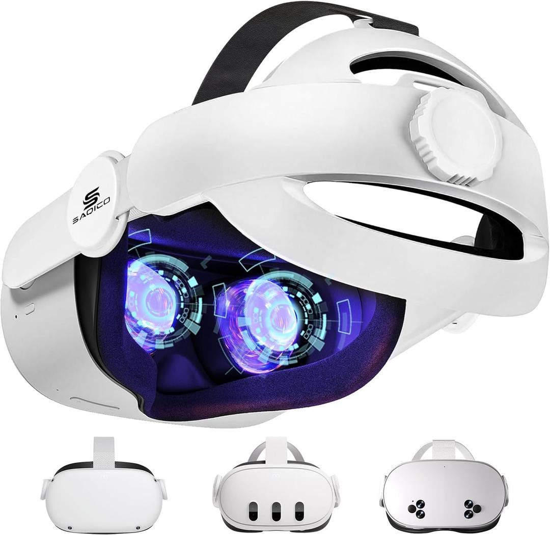 Head Strap for Meta Oculus Quest 2/3/3s, 3-in-1 Adjustable Halo Headband, Replacement for Elite Strap, Enhanced Comfort Gaming Immersion VR Accessories Compatible with Oculus/Meta Quest 2/3/3s