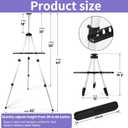 4 Pack Art Painting Artist Easel Stand Adjustable Portable Aluminum Metal Tripod Display Easel with 4 Bag Height from 20-66 Inches Tabletop Art Easel for Table-Top/Floor Drawing and Displaying,Silver