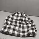 Smiry Round Picnic Tablecloth, Elastic Waterproof Fitted Vinyl Tablecloths for 36"-44" Tables, Flannel Backed Buffalo Plaid Table Cover for Dining, Camping, Outdoor, Black and White