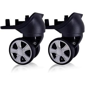 NUOZE Spinner Luggage Wheels Replacement for Suitcase, Wheels Parts Roller Suitcase Tourister Travel Trunk Caster Luggage Replacement Kit (Sliver- 2pcs)