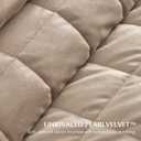 EverGrace Quilt Set Light Brown King Size 108×96in Velvet