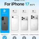 for iPhone 17 Case, [Ribbed Non-Slip Sides] [Military-Grade Drop Protection] [Full Camera Protection] Anti-Yellow Soft-Touch Shockproof Slim Phone Case for iPhone 17, TitaniumBlue