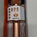 BONAOK Wireless Bluetooth Karaoke Microphone,3in1 Portable Handheld Karaoke Mic Speaker Machine Home Party Birthday for All Smartphones PC(Q37 Rose Gold)
