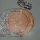 Roowest 2 Sets Wood Cake Stand, 9'' and 10'' Rustic Wooden Slice Boards Round Cake Holder for Party Wedding Birthday Event Farmhouse Dining Room Table Decor Centerpieces Home Decorations