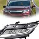 LH Full LED Headlights Assembly Compatible with 2018-2020 Honda Odyssey Headlamp Left Driver Side Replacement 33150THRA21 HO2502189