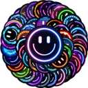 50PCS Smiling Neon Stickers, Cute Water Bottle Stickers for Kids, for Teaching Rewards, Notebooks, Stationery, Luggage, Cartoon PVC Happy Stickers