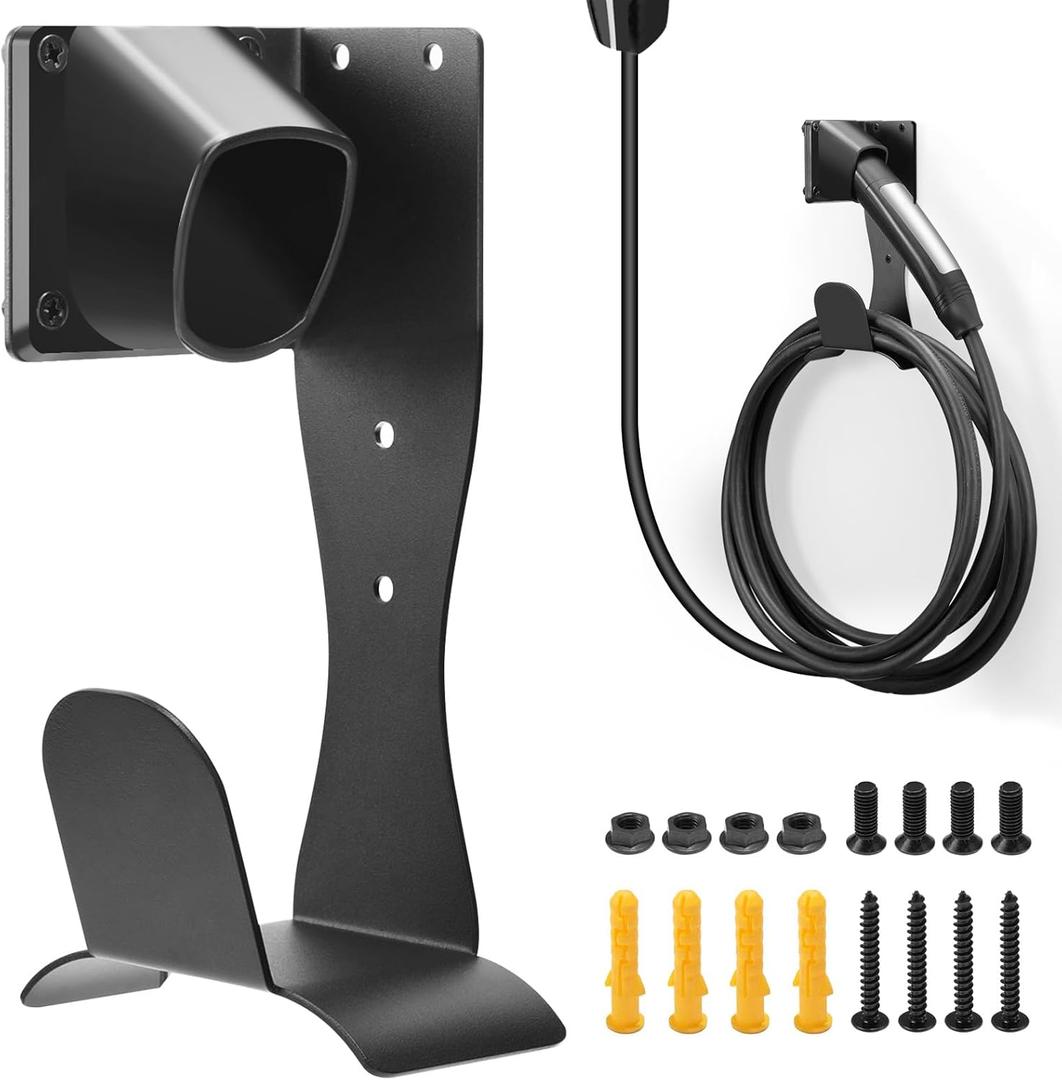 for Tesla Charger Holder Wall-Aligned Mount Space-Saving, NACS Charger Cable Holder Organizer for Tesla Model 3/Y/X/S & NACS Chargers
