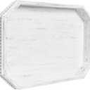 Wooden Decorative Tray, Rustic Serving Tray with Wood Bead, Farmhouse Big Tray for Ottoman, Countertop, Coffee Tabl, 16.5" x 13"x 1.6" (Retro White)