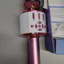 Amazmic Toys for Girls, Kids Karaoke Microphone Toddler Microphone for Kids with Lights, for Girls, Birthday Party Boys Toy Age 3 4 5 6 7 8+(Light Pink)