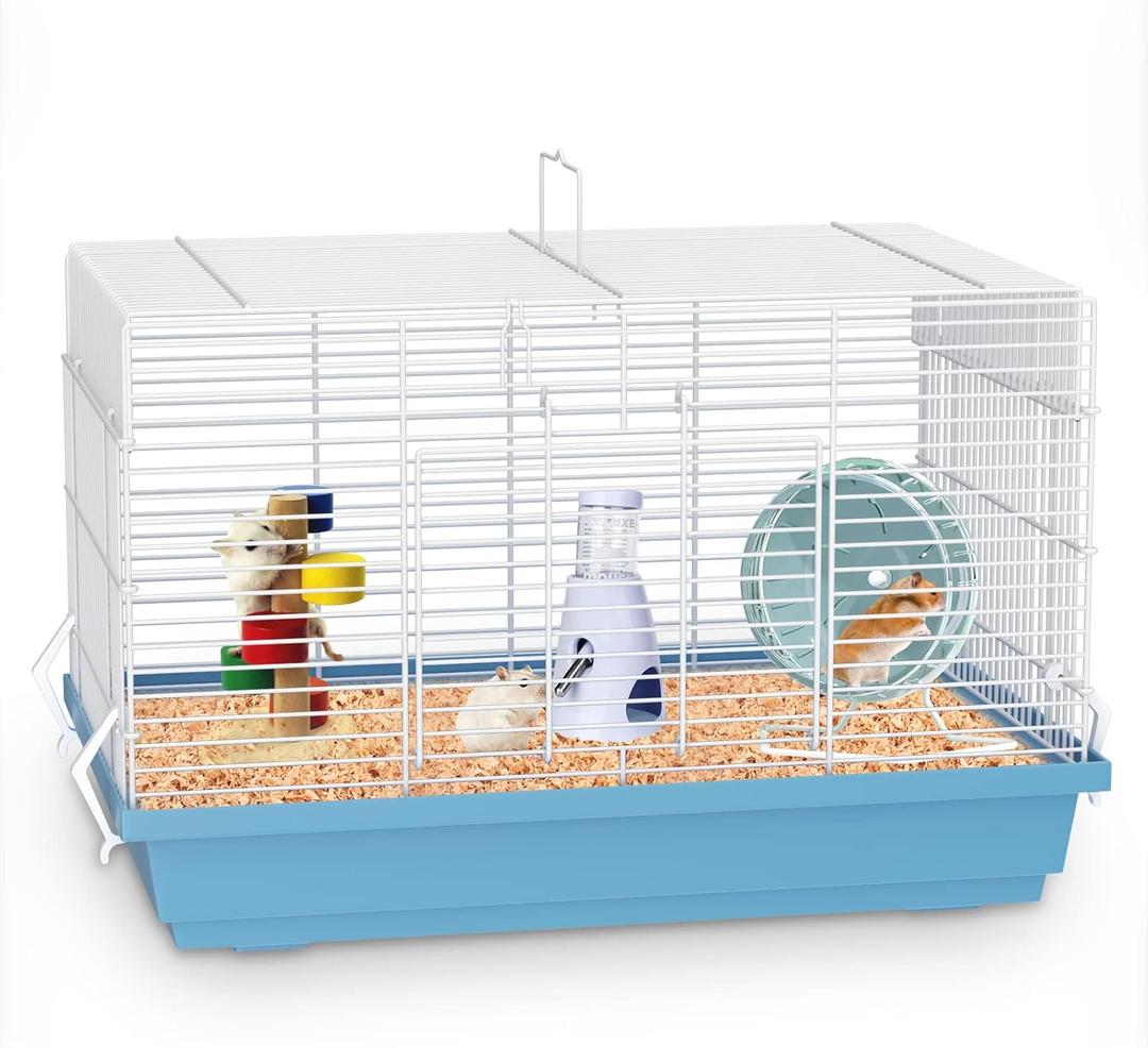 Pronetcus Hamster cage for Hamsters, Gerbils, mice, Rats, Small Guinea Pigs and Other Small Animals. (Large, Blue)