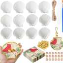 Gilprop 12 Pcs Cardinal Christmas Tree Ornaments Hanging 4''-5'' Clam Scallop Shells with 24 Pcs Red Cardinal Decoupage Paper and Ropes for DIY Xmas Tree Gifts Holiday Decor Home