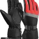 MCTi Ski Gloves,Winter Waterproof Snowboard Snow 3M Thinsulate Warm Touchscreen Cold Weather Women Gloves Wrist Leashes. Size Medium