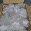 BESTSTAR 36 Pcs 12 oz Plastic Clear Ribbed Wine Glasses, Origami Ripple Disposable Champagne Glasses Elegant Whiskey Glasses Ideal for Weddings, Bars, Christmas, Halloween, Pool Party, Daily Use