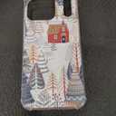 Aesthetic Christmas Village Trees and House Case for iPhone 17 Pro, Winter Silvan Snow Ground Cover for Girls Boys Women Men,Trendy TPU Bumper Cover Case for iPhone 17 Pro