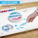 Resin Leveling Table 22.8 x 15 Inch, Adjustable HDPE Leveling Table for Epoxy Resin, Self-Leveling Craft for Resin Accessories, Pouring Tools, and Acrylic Art