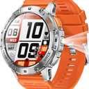 Military Smart Watches for Men with Bluetooth Call, 1.43" AMOLED Waterproof Smartwatch with Flashlight, 111 Sport Modes, 530mAh Heart Rate/SpO2/Sleep Monitor Fitness Tracker for Android iOS