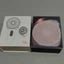 Psecici Handheld Fan, Mini Portable Personal Fan with lanyard, 4 Speeds Level 180 Foldable Design for Desk/Travel/Office/Outdoor (Pink)