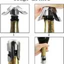 Champagne Sealer Stopper, BGMAX 3 Pack Stainless Steel Sparkling Wine Bottle Plug Sealer Set with a Longer Sealing Plug, Gifts Accessories for Champagne