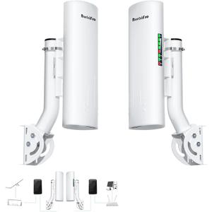 Point to Point Starlink Internet Wireless Long Range Transmission with Bracket Mount for Starlink Gen 3 Router, Starlink WiFi Extender, 5.8GHz 3KM 1000Mbps with 18dBi High Gain Antenna, 2 Pack