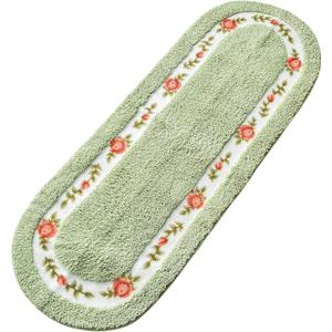 Stay Young Nice Rose Flower Area Rugs for Living Room Bedroom Super Soft Bathroom Rugs Non Slip Absorbent Bath Mat Floral Aesthetic Coquette Room Decor 17.71 x 49.21 Inch (Beautiful Green)
