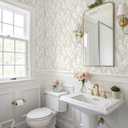 Heroad Peel and Stick Wallpaper Boho Contact Paper Modern Neutral Beige Leaf Wallpaper Removable for Bedroom Cabinets Self-Adhesive Decoration Thicken Vinyl Thicken 17.3" x 78.7"