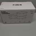 5-Pack Borosilicate Glass Containers with Tempered Lids, 35.2oz/4.4 Cup Airtight Meal Prep Set, Microwave/Freezer Safe (Pink)