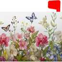 Spring Welcome Mailbox Cover Magnetic Colorful Flowers Butterfly Mailbox Cover Standard Size 25.5 x 21 Inch Summer Floral Holiday Mailbox Wrap Post Letter Box Cover Decorative for Home Outdoor Garden
