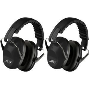 Jozy Noise Cancelling Headphones for kids, Toddler Hearing Protection SNR 26dB, Sensory Ear Muffs for Autism, Concerts 2-Pack (Black+black)